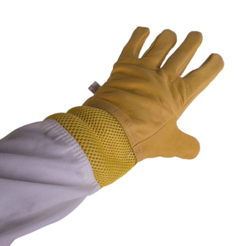 Včelařské rukavice kožené silné s větráním - Velikost: Velikost L