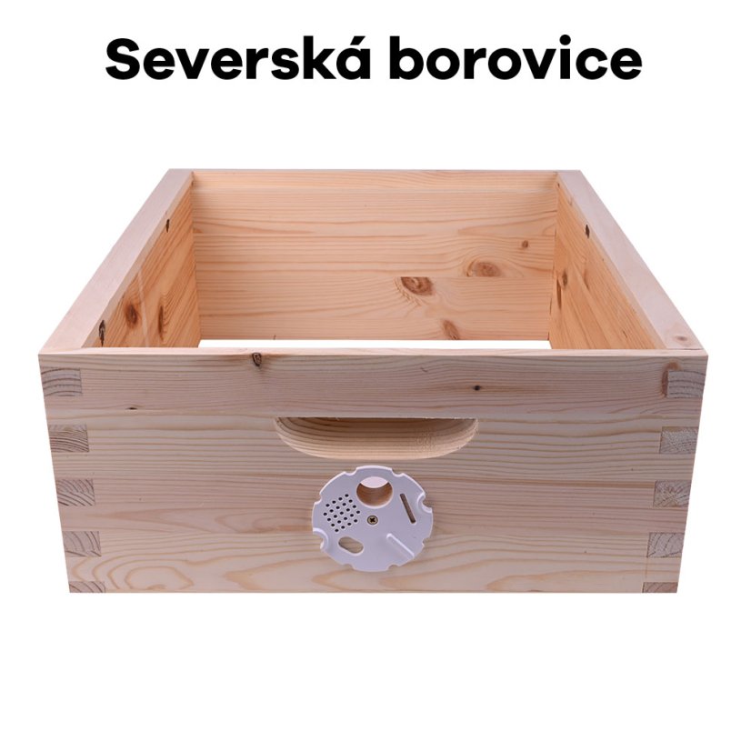 Včelí nástavok cinkovaný E10 (nízke B10), Severská borovica