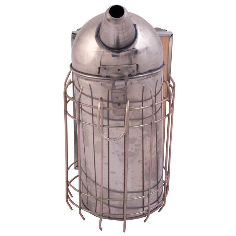 Včelařský dýmák velký, nerezový, kulatý, AD007