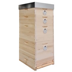 Včelí úl Langstroth kombinovaný - sestava 2 nástavky Jumbo + 2 nástavky 1/2, Borovice vejmutovka