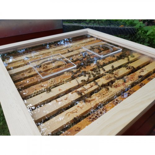 Krmící víko pro včelí úl Optimal, plexi v rámu
