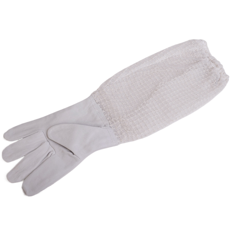 Včelařské rukavice kožené s větracími návleky - Velikost: Velikost L