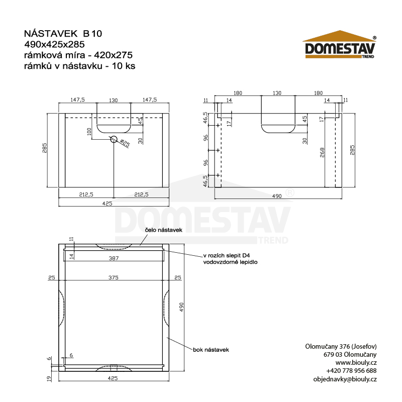 Včelí nástavek B10, Borovice vejmutovka