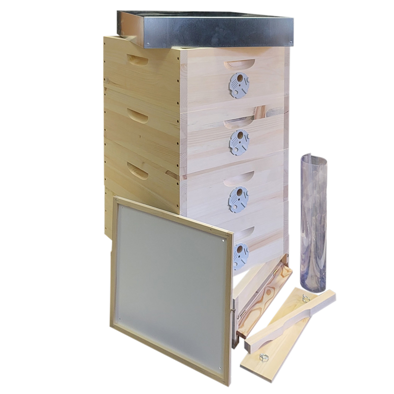 Včelí úl 39x17 - sestava 4 nástavky, Borovice