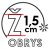 Výška 1,5 cm - obrys