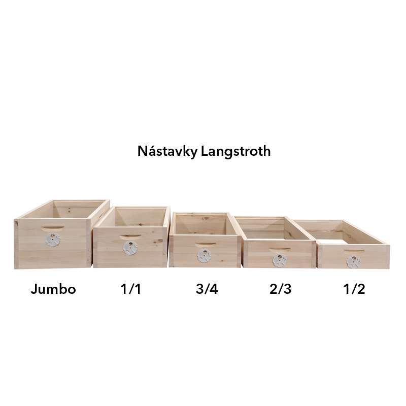 Včelí nástavek Langstroth 1/2 - 147 mm, Borovice vejmutovka