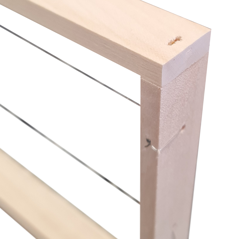 Rámek 42x17 Optimal nízký, vrtaný vodorovně, rovný, Lípa