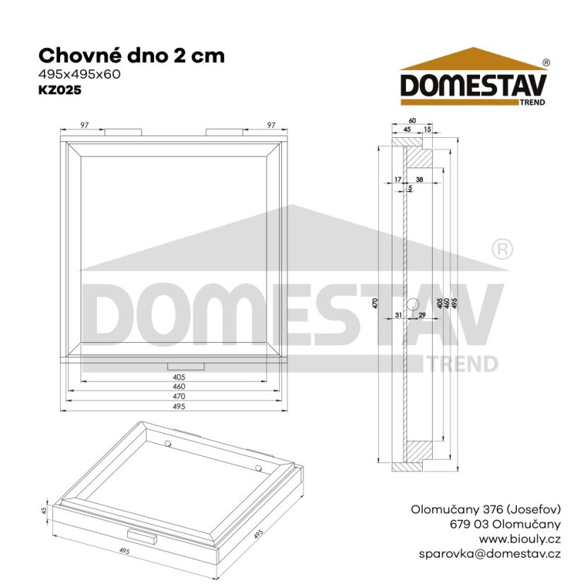 Chovné dno - 2cm