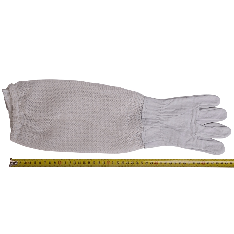 Včelařské rukavice kožené s větracími návleky - Velikost: Velikost L