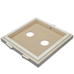 Krmící víko HDF v rámu 2 otvory - 2cm