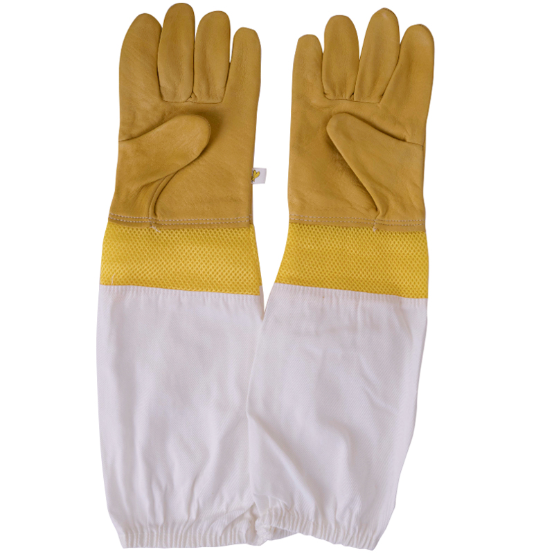 Včelařské rukavice kožené silné s větráním - Velikost: Velikost L