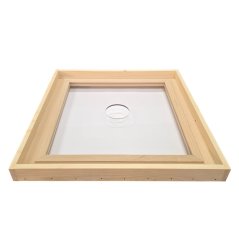 Krmící víko Plexi 1 otvor - 3cm