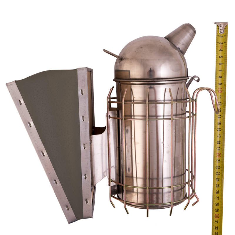 Včelařský dýmák velký, nerezový, kulatý, AD007