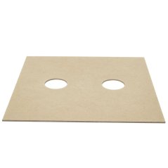 Krmící víko HDF bez rámu 2 otvory - 2cm