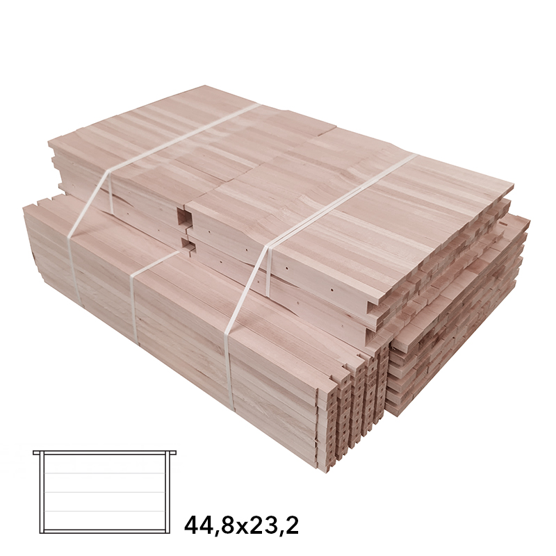 Rámkový přířez 44,8x23,2 Langstroth 1/1 Original, vodorovně Hoffman, Lipa, 50 ks