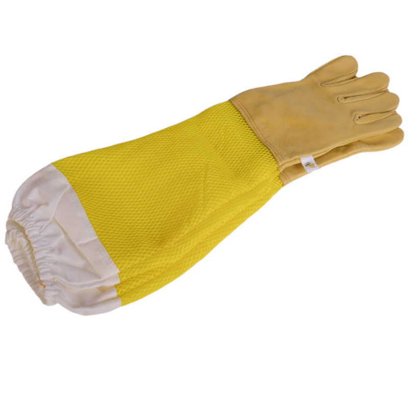 Včelárske rukavice kožené silné s vetracími návlekmi - Veľkosť: Velikost XXL