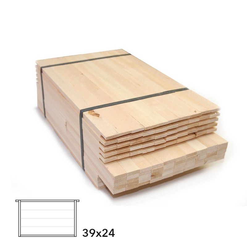 Rámkový přířez 39x24, vodorovně rovný, Lípa, 50 ks