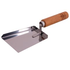 Lopatka na škrabání vosku, pozinkovaná, dřevěná rukojeť
