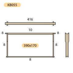 Rámkový přířez 39x17 nevrtaný Hoffman, Lípa, 50 ks